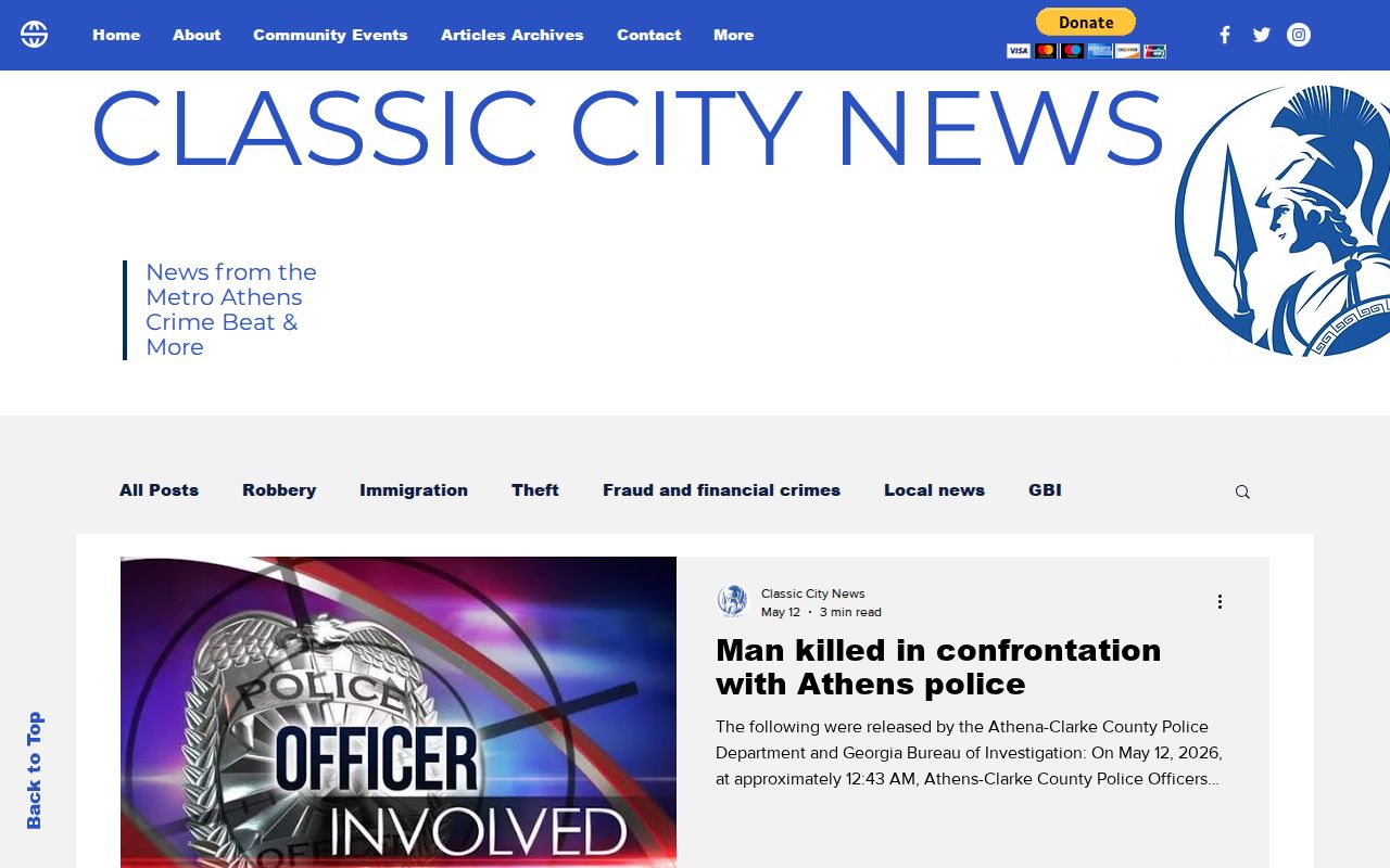 Classic City News ACCPD crime coverage for Clarke County