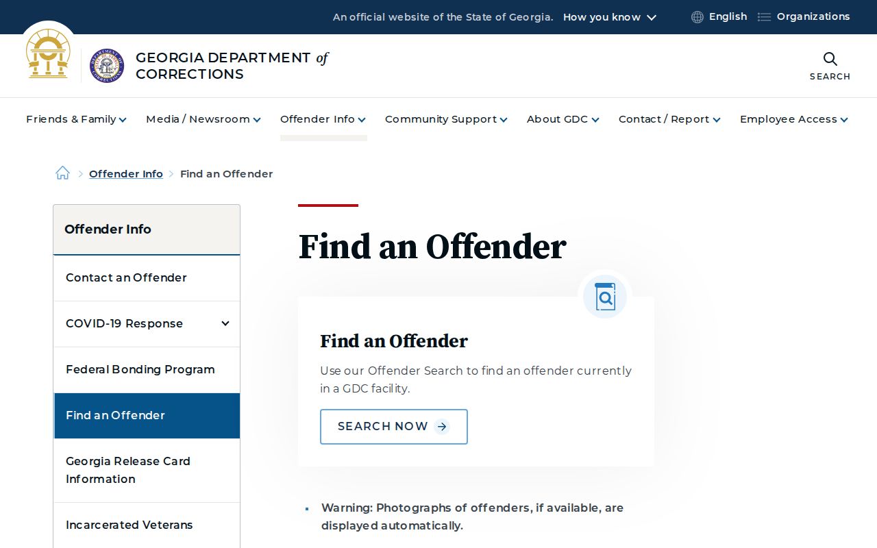 Georgia DOC offender search instructions for Clarke County state-custody records